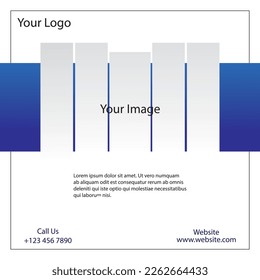 Social media post design template with modern theme and design illustration and vector