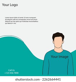 Social media post design template with modern theme and design illustration and vector
