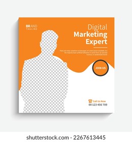 Design-Template-Banner für Social Media Post, geeignet für Poster, Verkaufsbanner, Werbung, Werbung, Werbung, Business, Unternehmen, Unternehmen, Konferenz, Digital-Marketing-Werbebanner