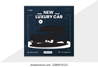 Plantilla de postdiseño de medios sociales Diseño de coches Diseño de negocios Color blanco