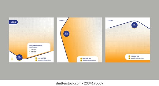 Social Media Post Design Template, New and Modern Design.