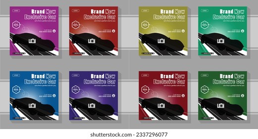 Social media post design template. Corporate Business Postcard Template Design, Simple and Clean Modern Minimal Post Template, Business Postcard Layout Corporate Social media post design template set