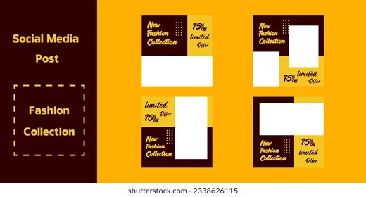 Social media post design template bundle,Premium Vector.