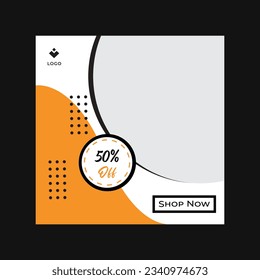 Plantilla de diseño de publicaciones en medios sociales Premium Vector.