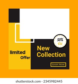 Plantilla de diseño de publicaciones en medios sociales Premium Vector.