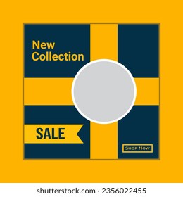 Conjunto de plantillas de diseño de publicaciones en medios sociales, Vector Premium.