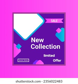 Social media post design template bundle,Premium Vector.
