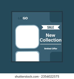 Conjunto de plantillas de diseño de publicaciones en medios sociales, Vector Premium.