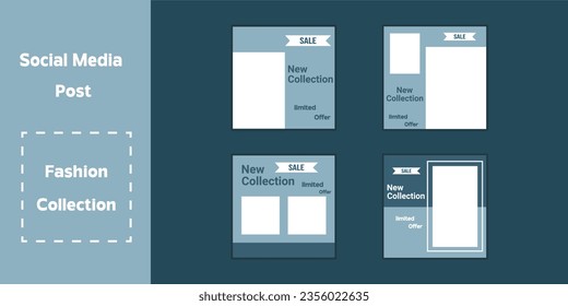Social media post design template bundle,Premium Vector.