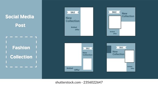 Social media post design template bundle,Premium Vector.