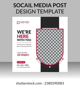 Social Media post design template for restaurant 