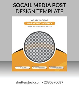 Social Media post design template for restaurant 