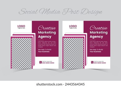 Social media post design template