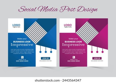 Social media post design template