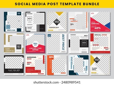 social media post design template Bundle set