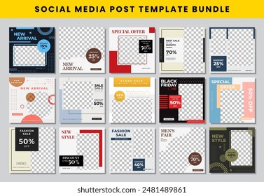 social media post design template Bundle set