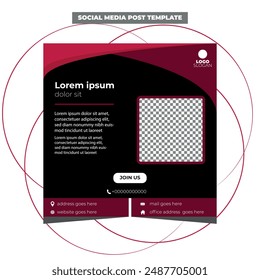 Social media post design template folly editable and  printable