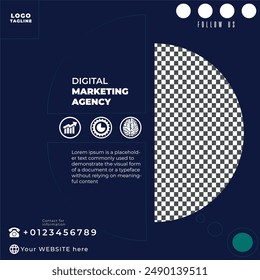 Social media post design template for Digital marketing agency
