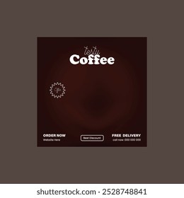Social Media Post Design Vorlage von Kaffee.