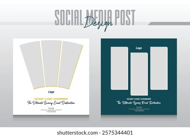 social media post design template with two different designs