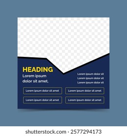 Social Media Post Design Template - Square Banner Template