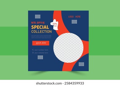social media post design template 