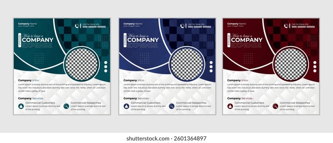 Social media post design template for corporate company	