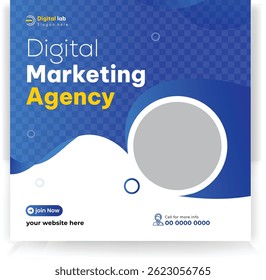 Plantilla de diseño de publicaciones de redes sociales o publicación de marketing digital