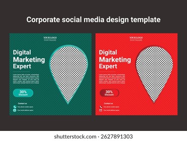 Social media post design template Slides abstract Unique Editable modern Social Media banner Elegant sale and discount promo - Vector. fashion sale social media post design.