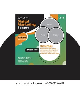 Social media post design template