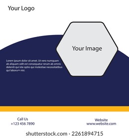 Social media post design templates with modern theme and layout illustration