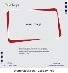 Social media post design templates with modern theme and layout illustration