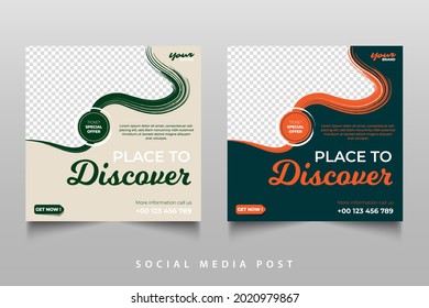 Social media post design for travel agency