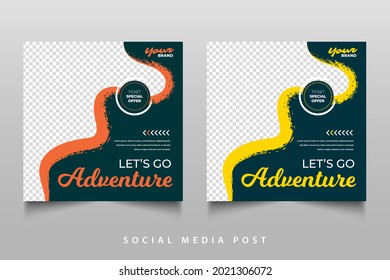 Social media post design for traveling business