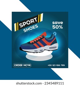 social media post design vector template shoes 2023