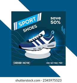 social media post design vector template shoes