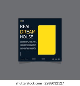 Social media post design, web banner design
