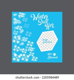 Social Media Post Design for Winter Sale 