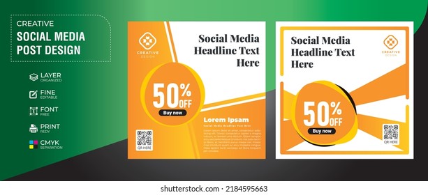 Social media post digital business marketing template