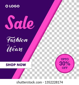 Social Media Post Digital Marketing Fashion Sale template for web banner etc
