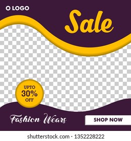 Social Media Post Digital Marketing Fashion Sale template for web banner etc