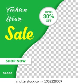 Social Media Post Digital Marketing Fashion Sale template for web banner etc