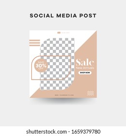 Social media post editable template for digital branding. eps 10