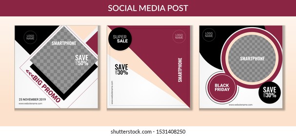 Social media post electronic gadget template