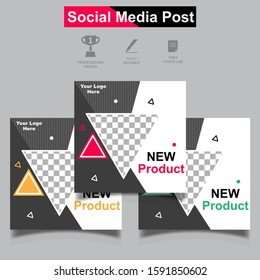 social media post elegant concept for fashion, you can use this design for promotion your business on all your social media