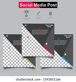 social media post elegant concept for fashion, you can use this design for promotion your business on all your social media