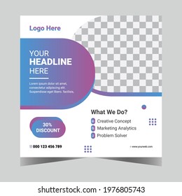 Social media post eps vector template