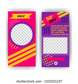 social media post with event template banner concept creative