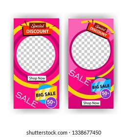 social media post with event template banner concept creative