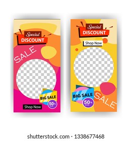 social media post with event template banner concept creative